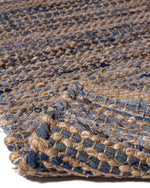 Load image into Gallery viewer, Jute and Denim Reversible Rug 2 X 6, 4 X 6 , 5 X 7, 6 X 9
