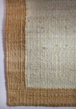Load image into Gallery viewer, Reversible Ivory Color with Natural Jute Border, 2X6, 4X6, 5X7, 6X9
