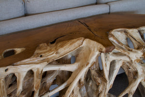 Jossel Live Edge Root Console Table