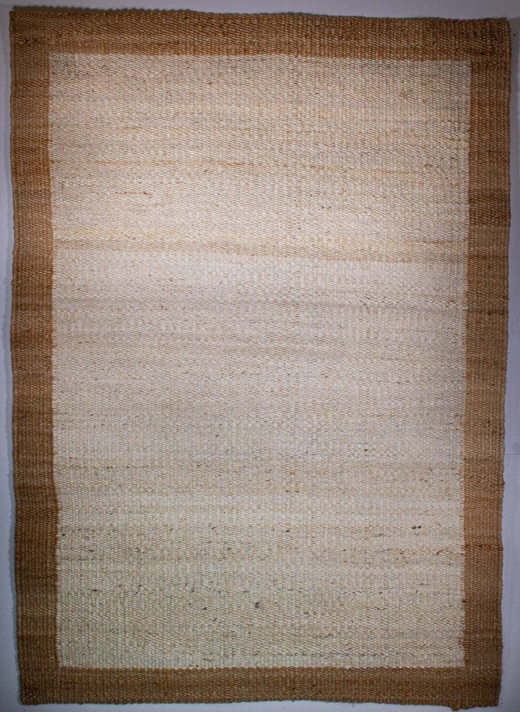 Reversible Ivory Color with Natural Jute Border, 2X6, 4X6, 5X7, 6X9
