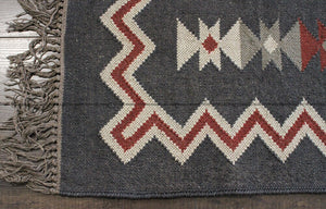 Wool and Jute, Handwoven Traditional Indian Rug, Kilim Rug, Punja Rug, Natural Fibre Rug