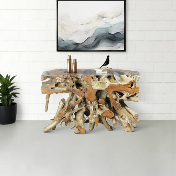Teak Root Console