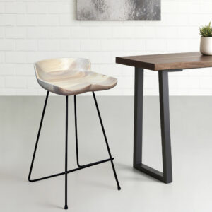 Counter Stool with back(White)