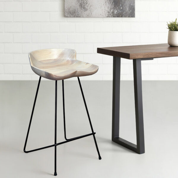 Counter Stool with back(White)