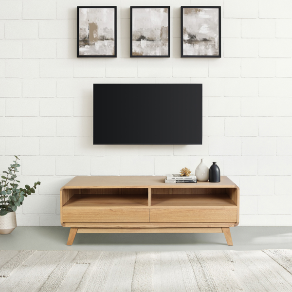 Solid Wood TV Unit (Soft Closing Drawers)