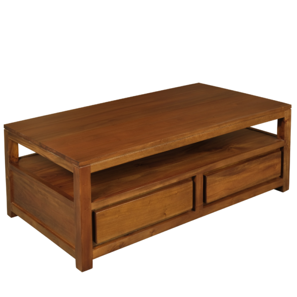 Solid Wood Coffee Table ( Soft Closing Drawers)